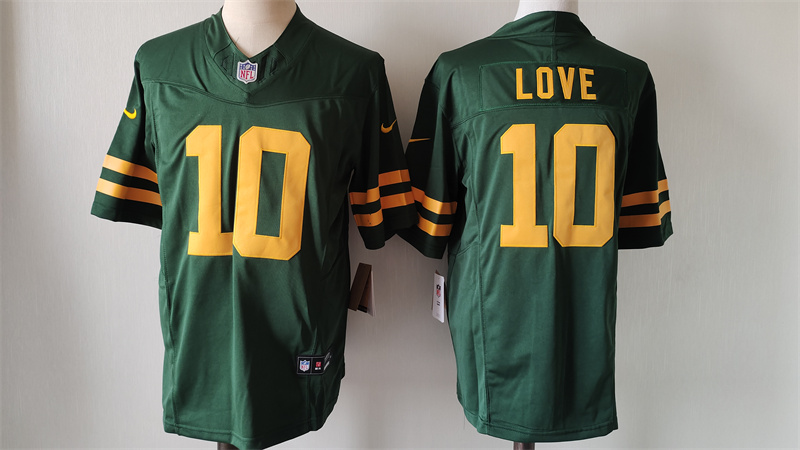 Toddlers Green Bay Packers #10 Jordan Love Green Color Rush 2023 F.U.S.E. Limited Stitched Jersey